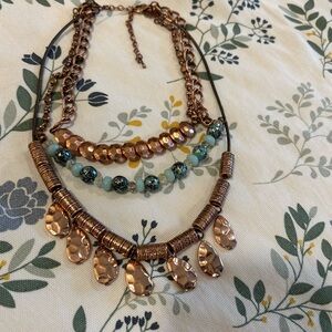 Premier Designs Copper and Turquoise Necklace
